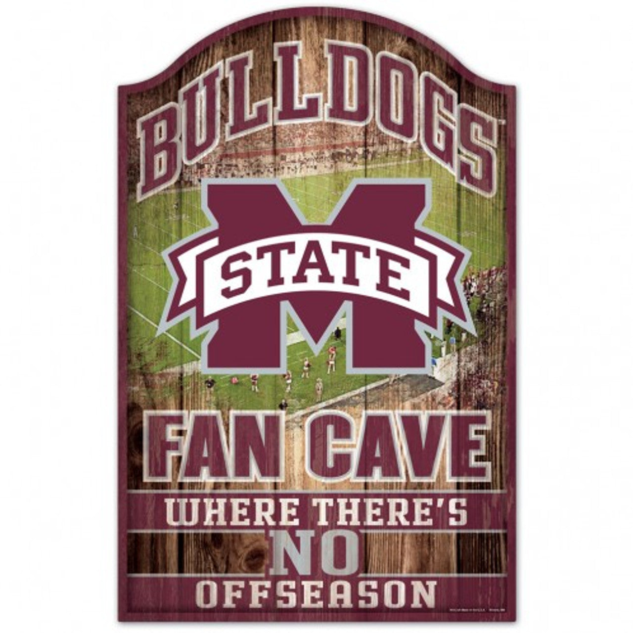 Mississippi State Bulldogs Sign 11x17 Wood Fan Cave Design - Special Order - Sports Collectibles, Sports Memorabilia, Sports Fan Shop, Sports Gifts