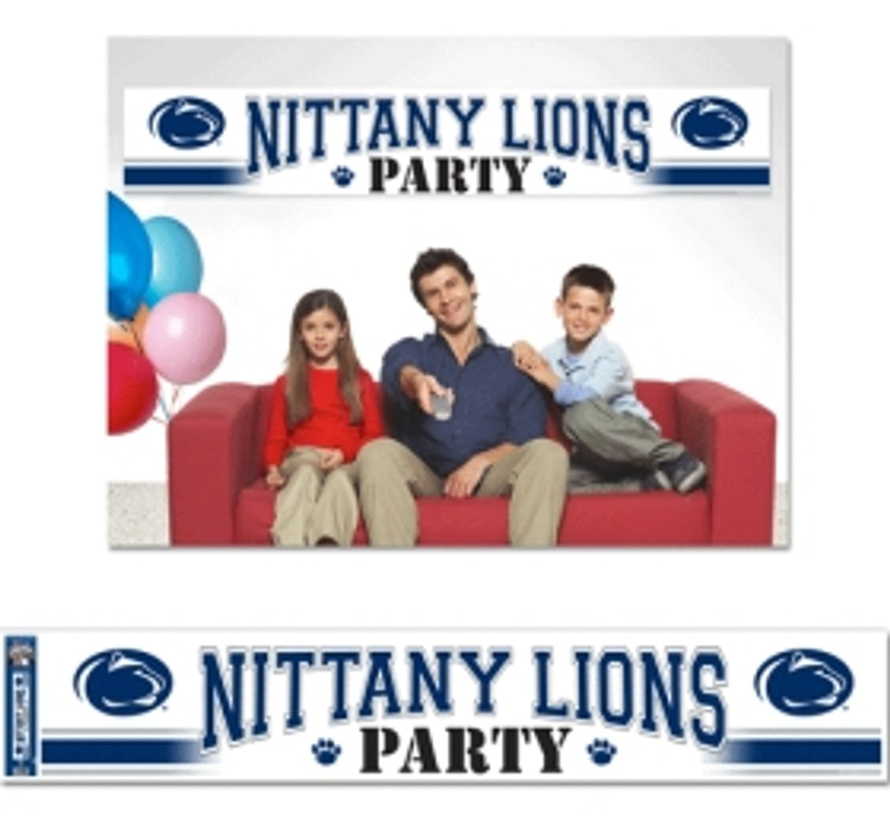 Penn State Nittany Lions Banner 12x65 Party Style CO - Sports Collectibles, Sports Memorabilia, Sports Fan Shop, Sports Gifts