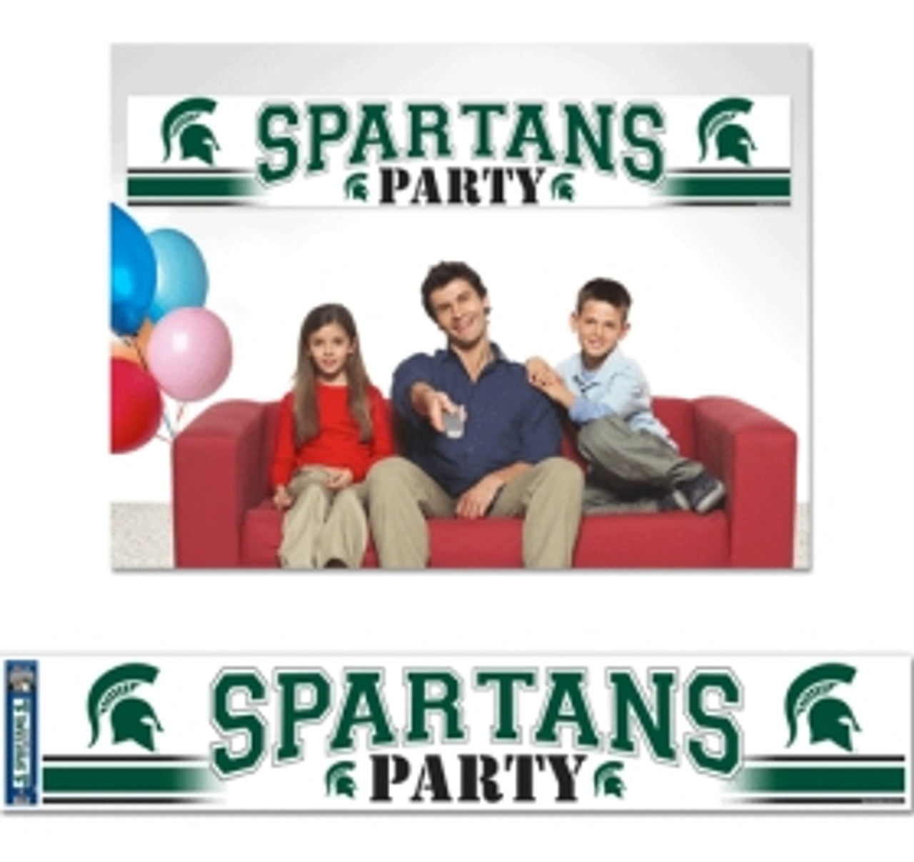 Michigan State Spartans Banner 12x65 Party Style CO - Sports Collectibles, Sports Memorabilia, Sports Fan Shop, Sports Gifts