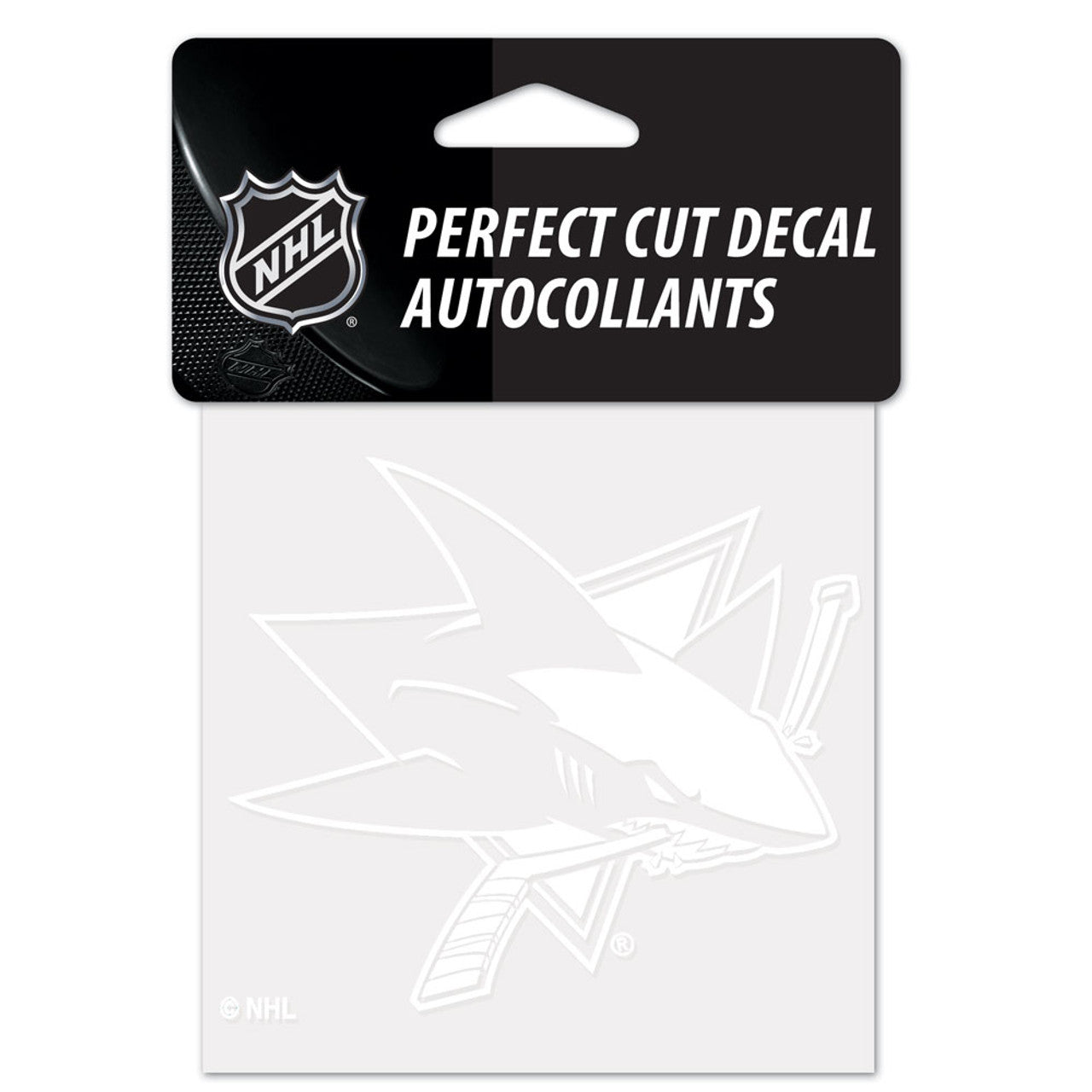 San Jose Sharks Decal 4x4 Perfect Cut White - Sports Collectibles, Sports Memorabilia, Sports Fan Shop, Sports Gifts