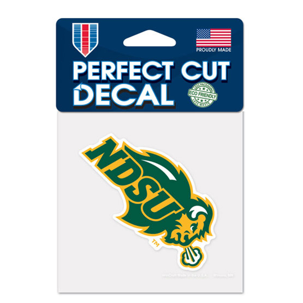 North Dakota State Bison Decal 4x4 Perfect Cut Color - Sports Collectibles, Sports Memorabilia, Sports Fan Shop, Sports Gifts