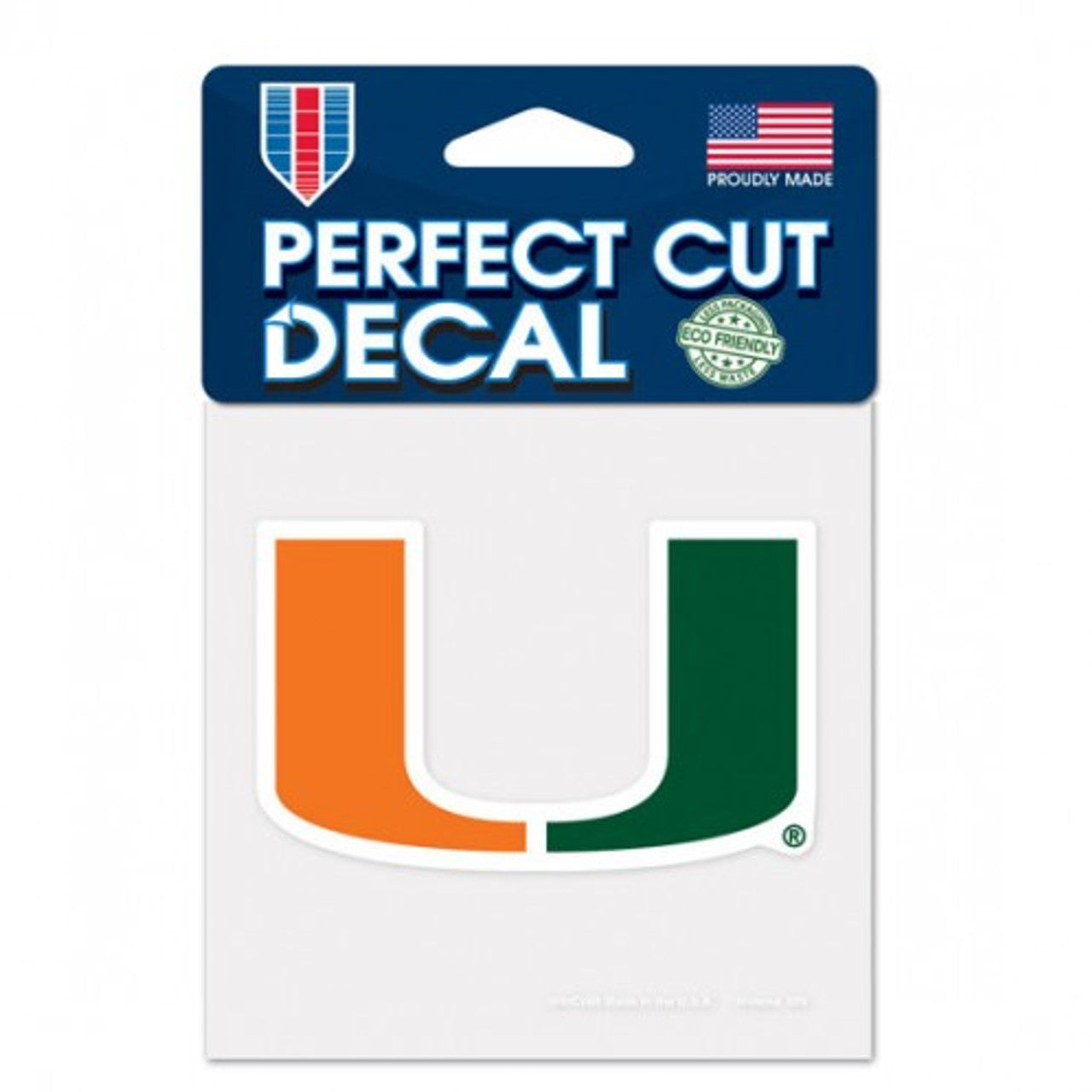Miami Hurricanes Decal 4x4 Perfect Cut Color - Sports Collectibles, Sports Memorabilia, Sports Fan Shop, Sports Gifts