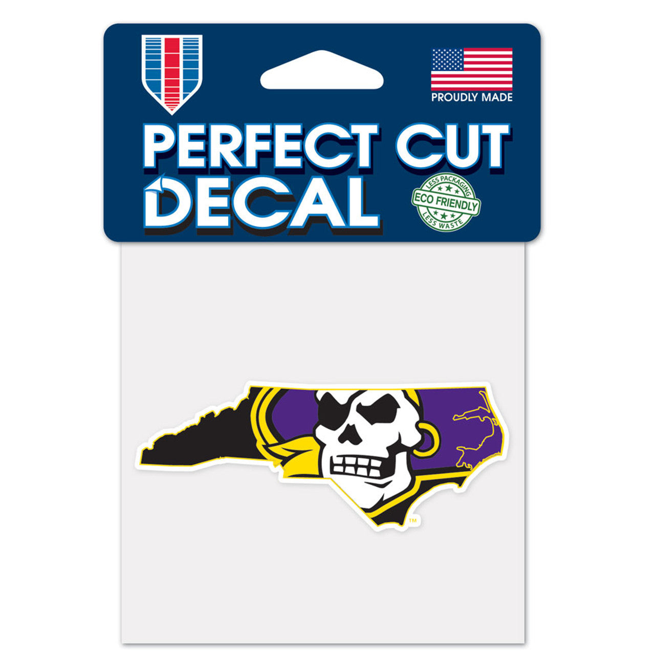 East Carolina Pirates Decal 4x4 Perfect Cut Color - Sports Collectibles, Sports Memorabilia, Sports Fan Shop, Sports Gifts