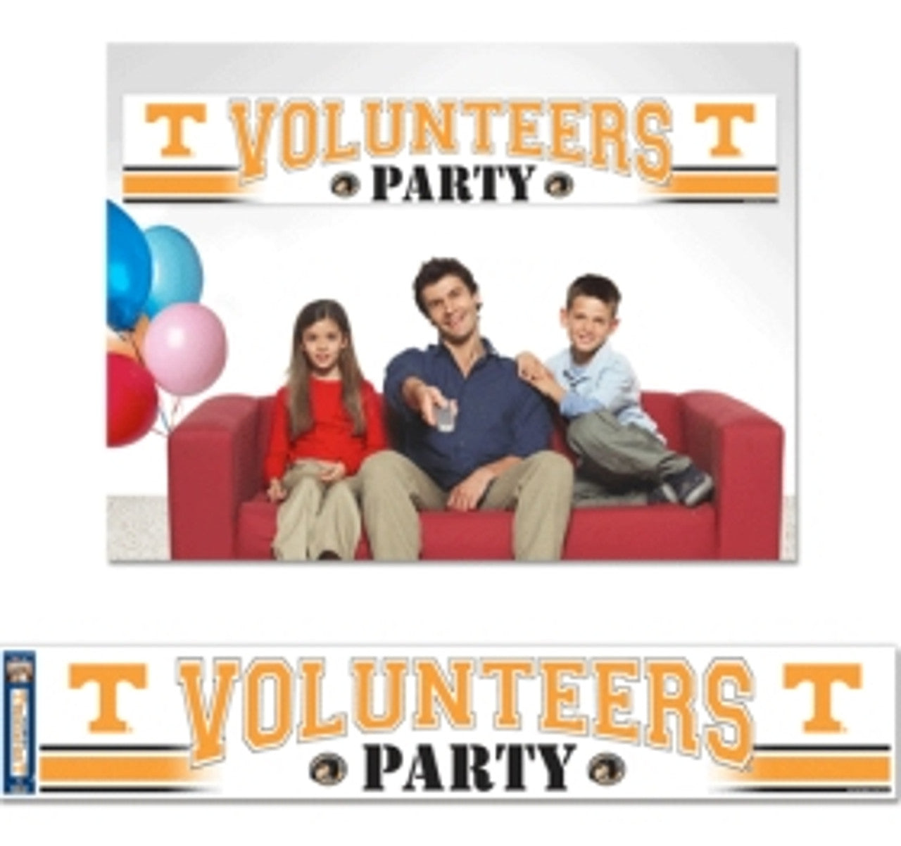 Tennessee Volunteers Banner 12x65 Party Style CO - Sports Collectibles, Sports Memorabilia, Sports Fan Shop, Sports Gifts