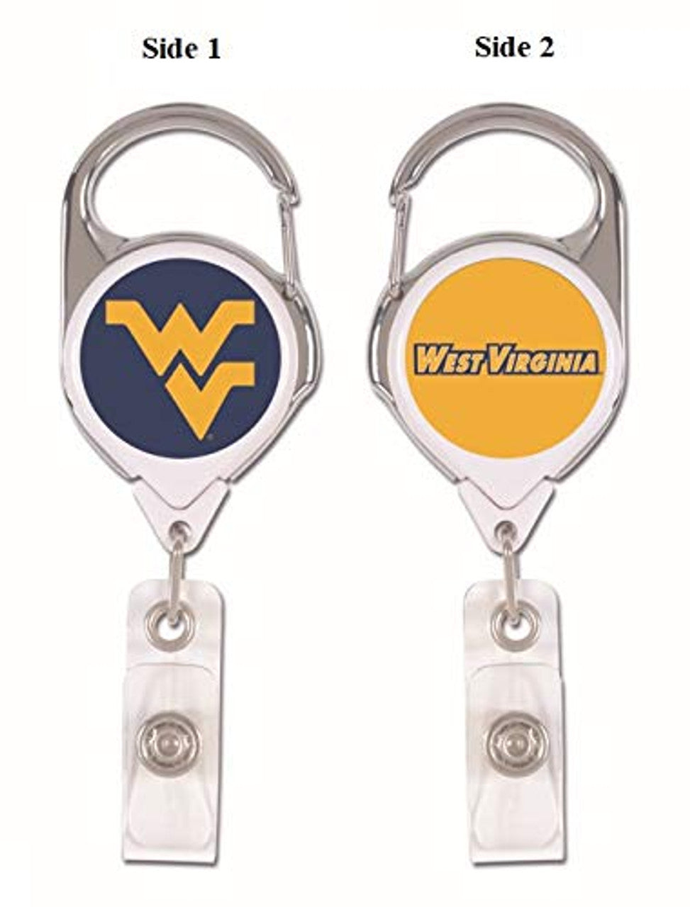 West Virginia Mountaineers Badge Holder Premium Retractable - Sports Collectibles, Sports Memorabilia, Sports Fan Shop, Sports Gifts