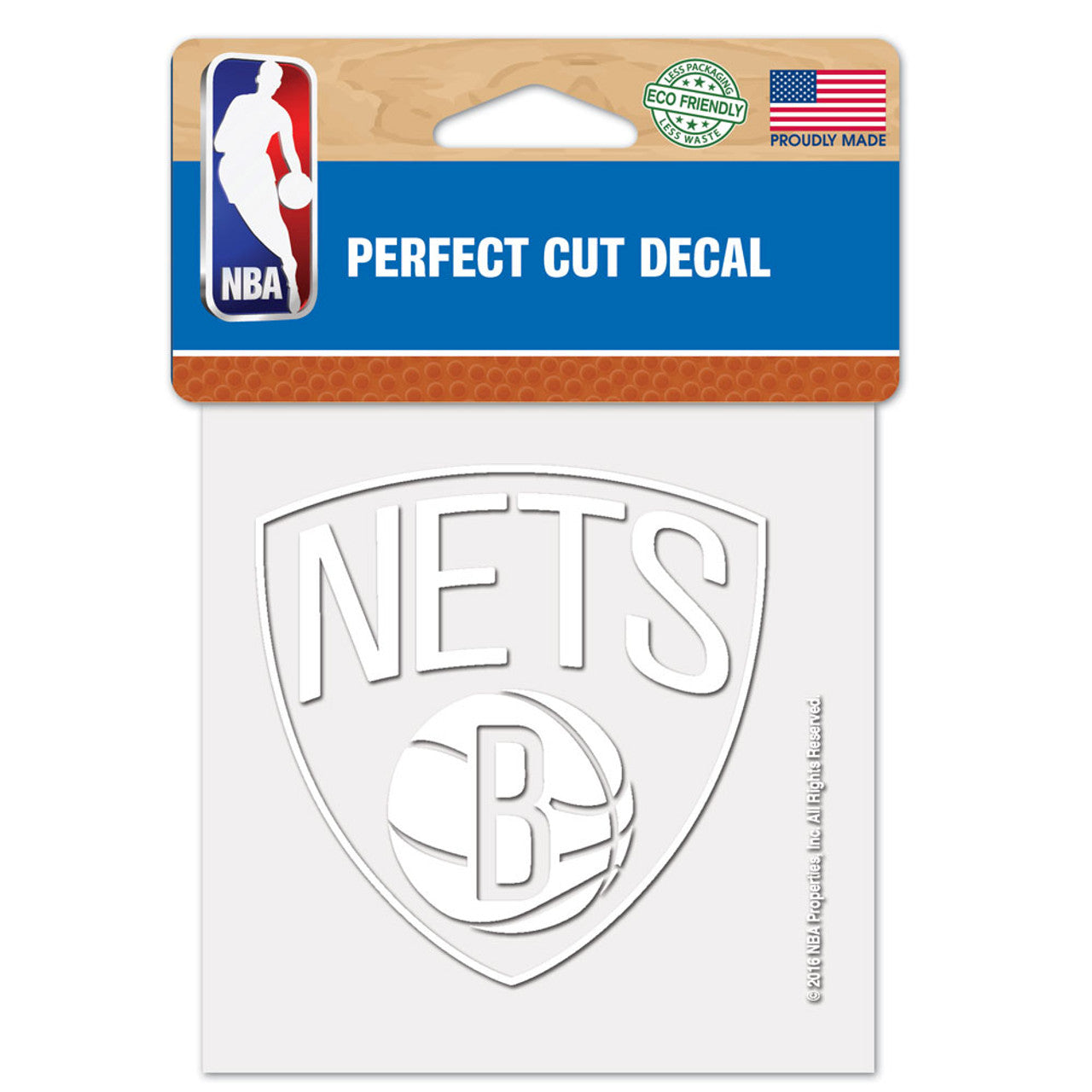 Brooklyn Nets Decal 4x4 Perfect Cut White - Special Order - Sports Collectibles, Sports Memorabilia, Sports Fan Shop, Sports Gifts