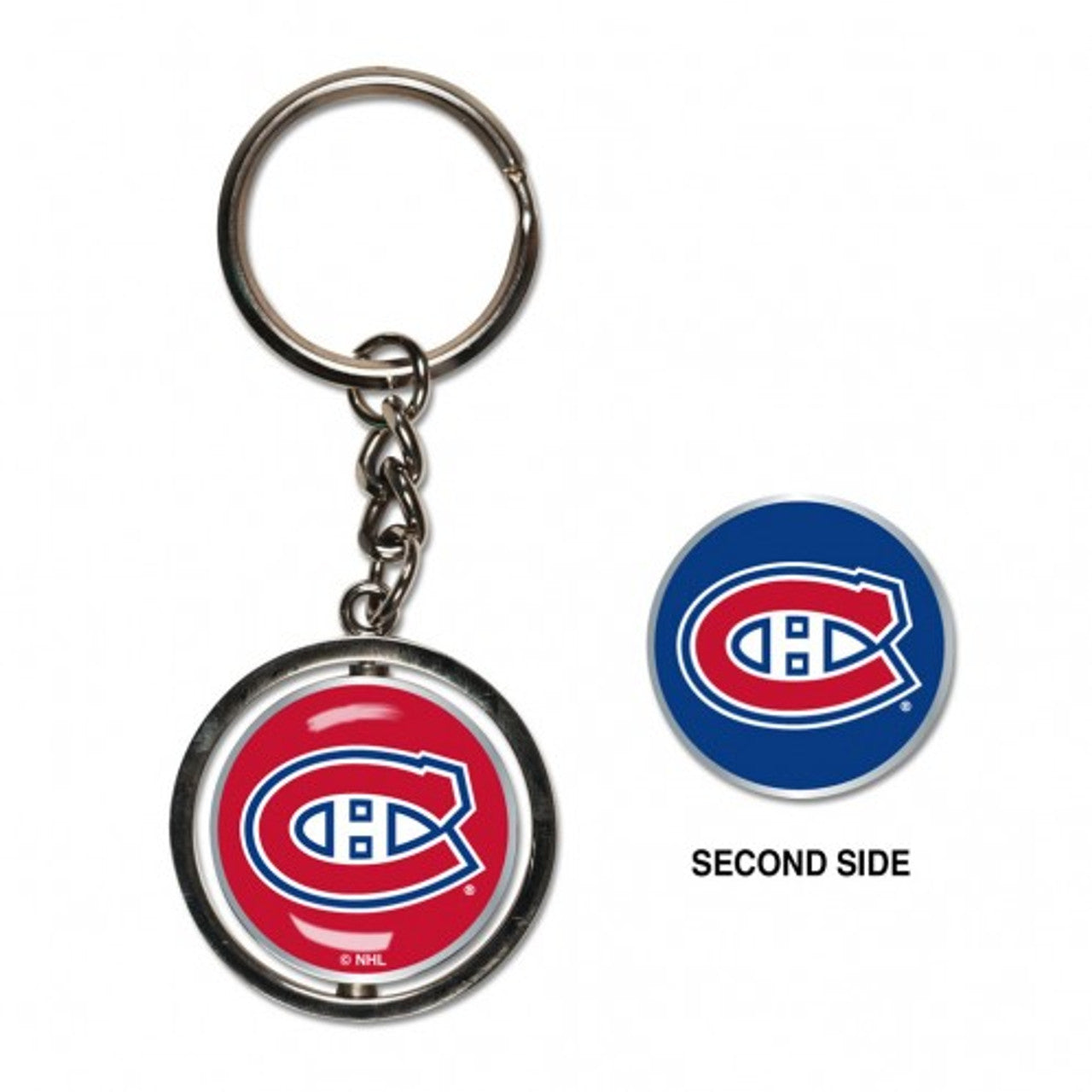 Montreal Canadiens Key Ring Spinner Style - Special Order - Sports Collectibles, Sports Memorabilia, Sports Fan Shop, Sports Gifts