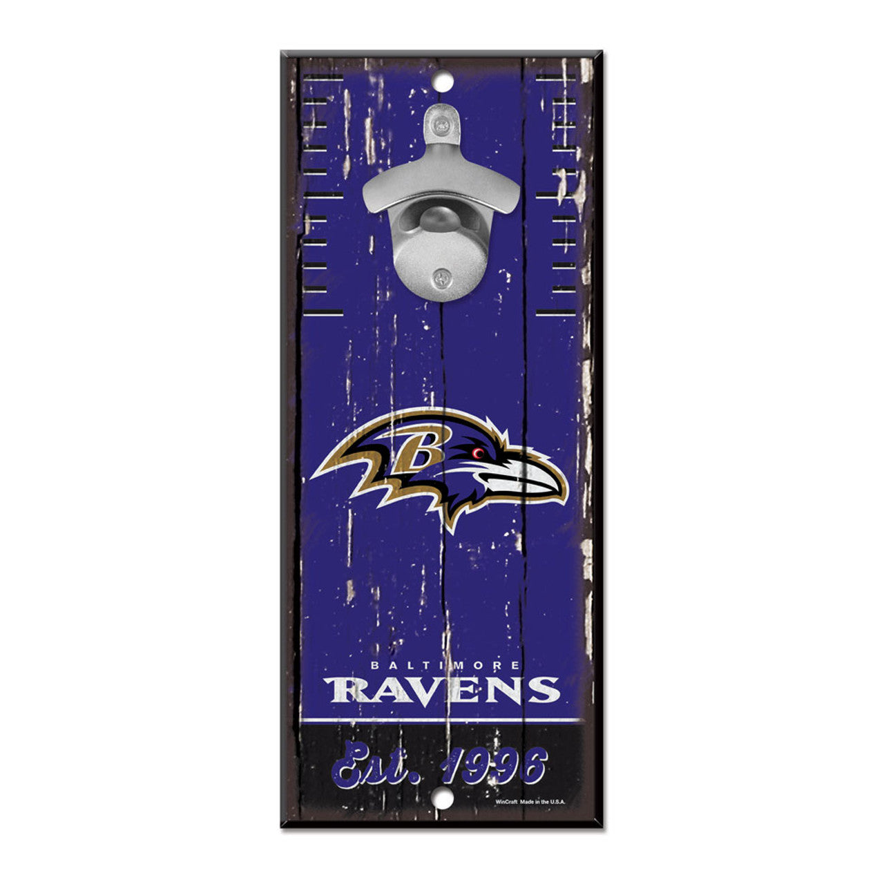 Baltimore Ravens Sign Wood 5x11 Bottle Opener - Sports Collectibles, Sports Memorabilia, Sports Fan Shop, Sports Gifts