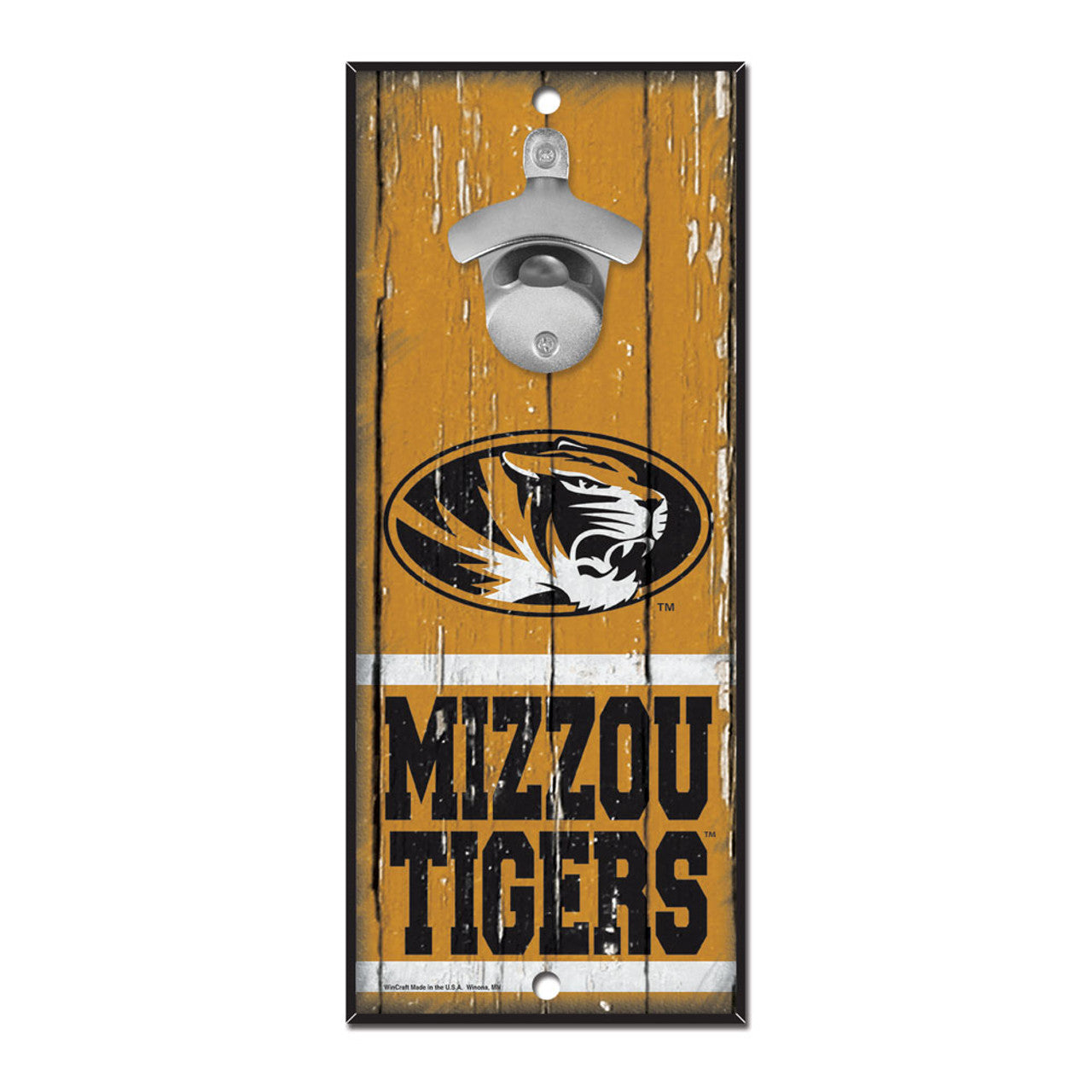 Missouri Tigers Sign Wood 5x11 Bottle Opener - Special Order - Sports Collectibles, Sports Memorabilia, Sports Fan Shop, Sports Gifts