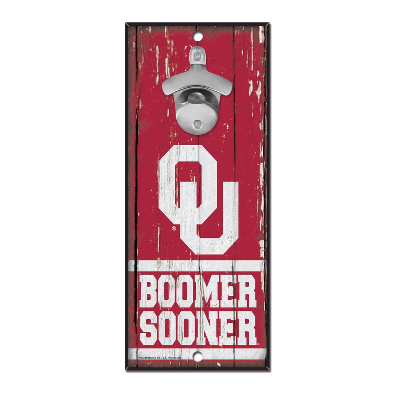Oklahoma Sooners Sign Wood 5x11 Bottle Opener - Sports Collectibles, Sports Memorabilia, Sports Fan Shop, Sports Gifts