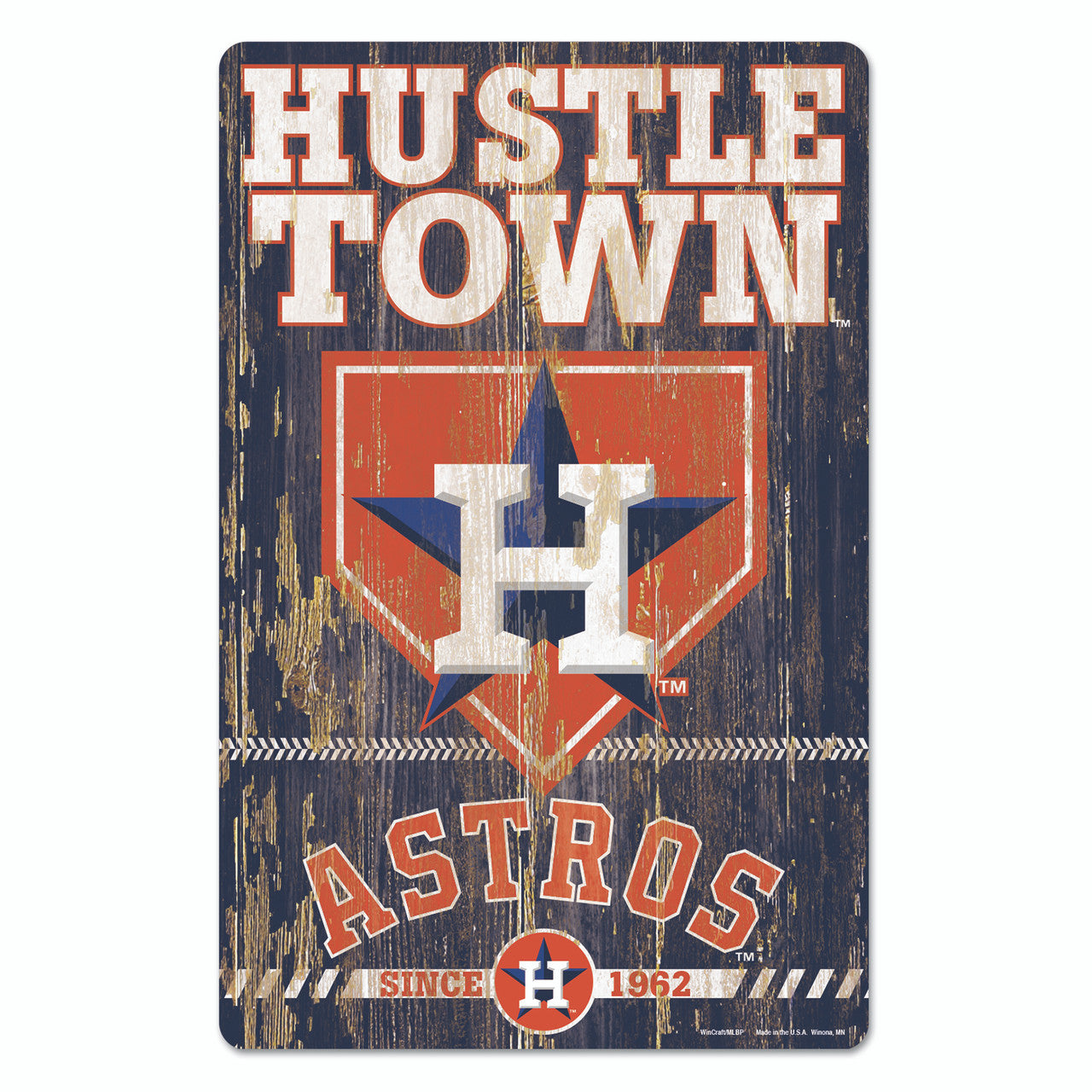 Houston Astros Sign 11x17 Wood Slogan Design - Sports Collectibles, Sports Memorabilia, Sports Fan Shop, Sports Gifts