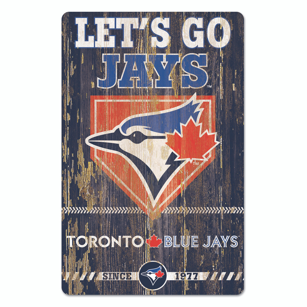 Toronto Blue Jays Sign 11x17 Wood Slogan Design - Special Order - Sports Collectibles, Sports Memorabilia, Sports Fan Shop, Sports Gifts