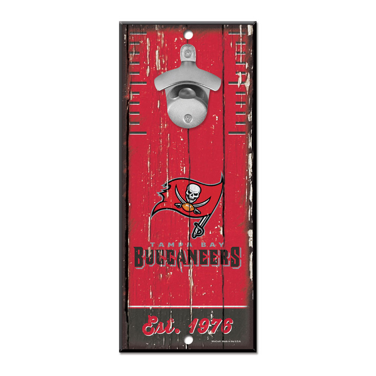 Tampa Bay Buccaneers Sign Wood 5x11 Bottle Opener - Sports Collectibles, Sports Memorabilia, Sports Fan Shop, Sports Gifts