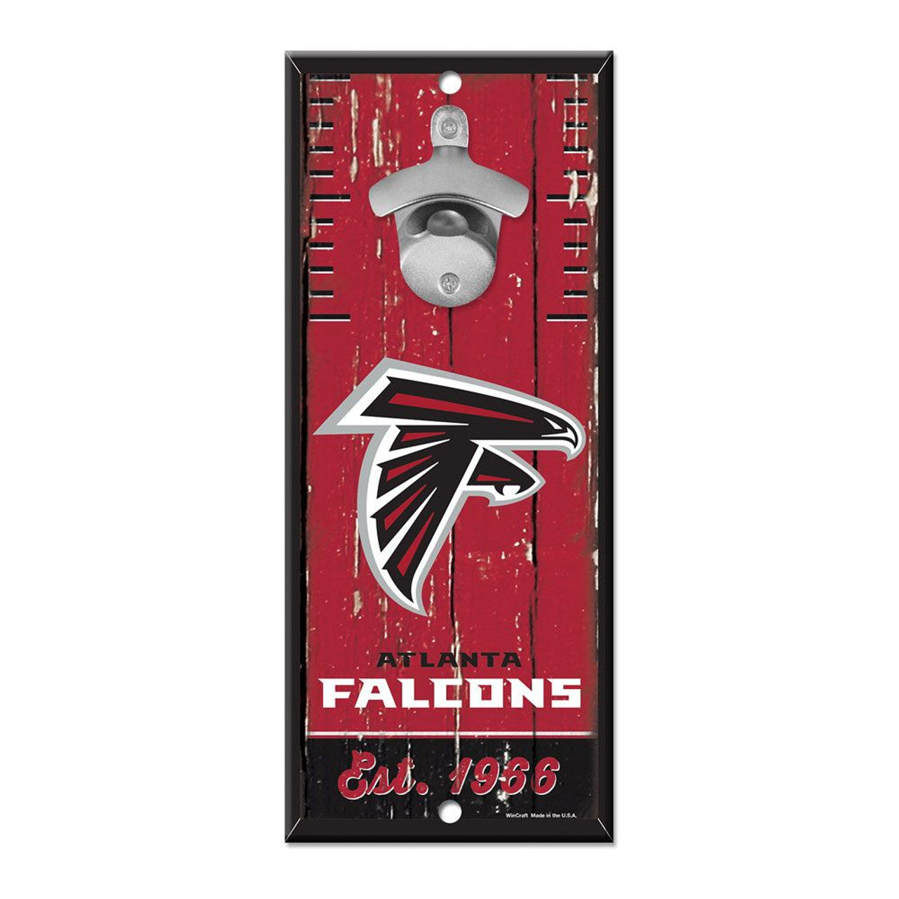 Atlanta Falcons Sign Wood 5x11 Bottle Opener - Sports Collectibles, Sports Memorabilia, Sports Fan Shop, Sports Gifts