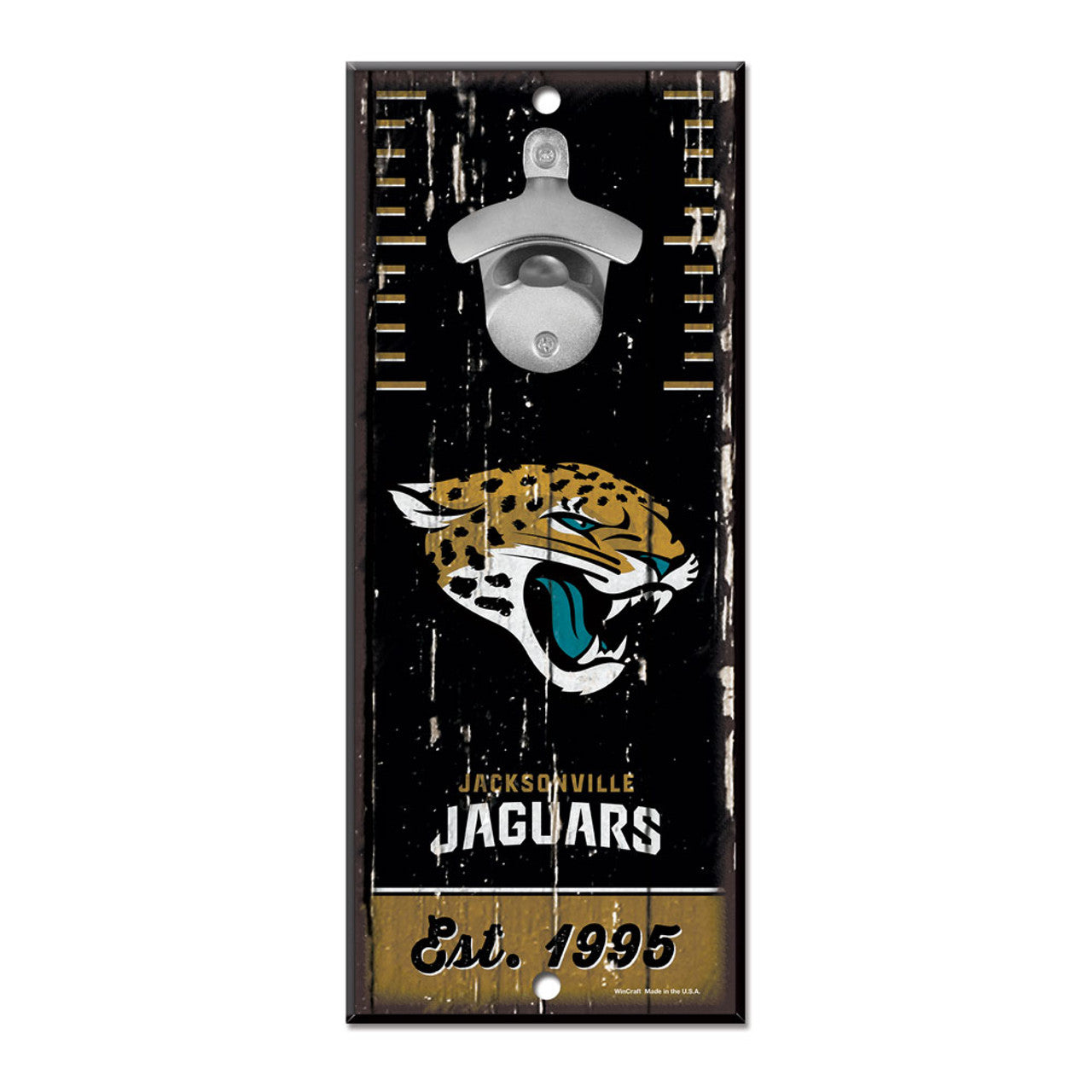 Jacksonville Jaguars Sign Wood 5x11 Bottle Opener - Sports Collectibles, Sports Memorabilia, Sports Fan Shop, Sports Gifts