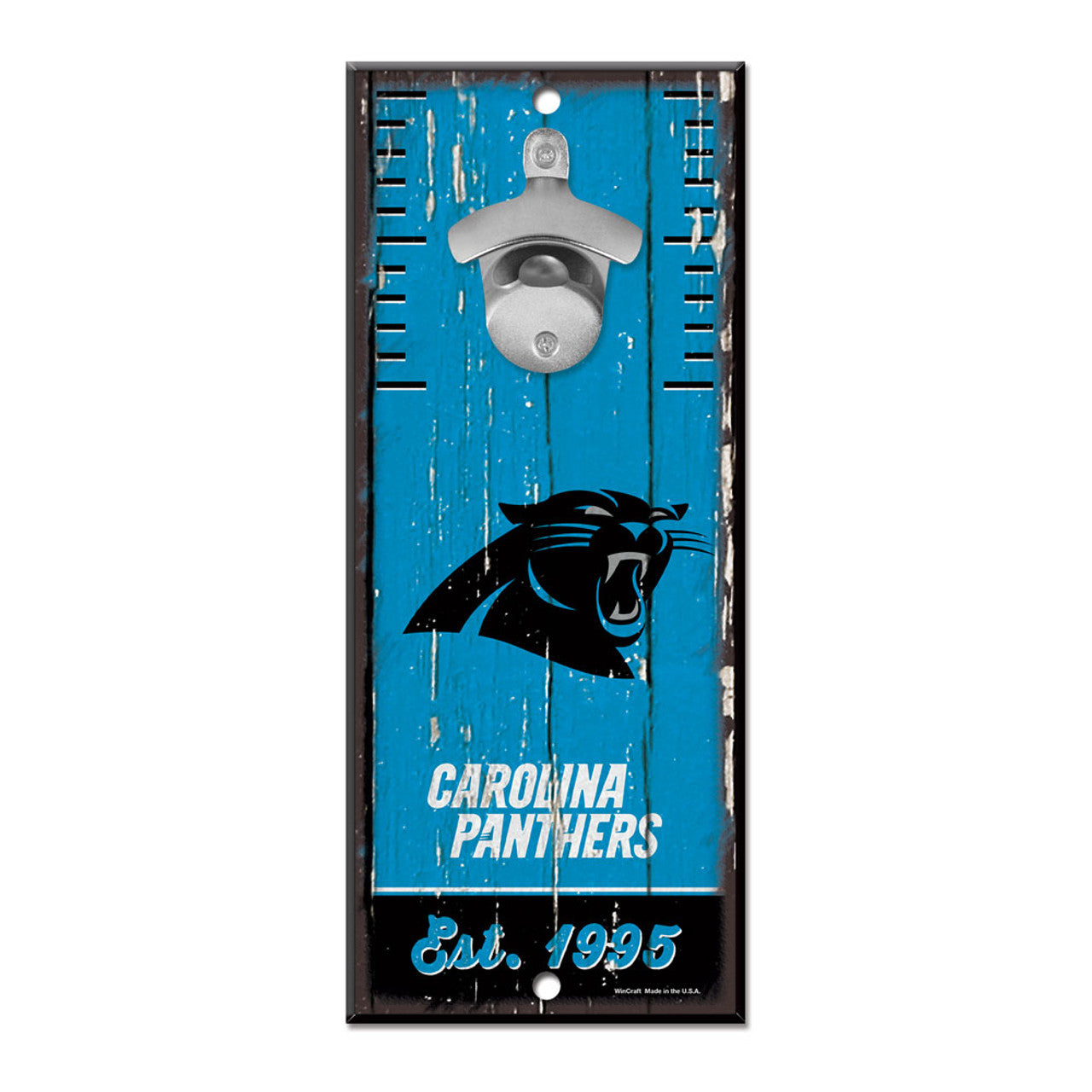Carolina Panthers Sign Wood 5x11 Bottle Opener - Sports Collectibles, Sports Memorabilia, Sports Fan Shop, Sports Gifts