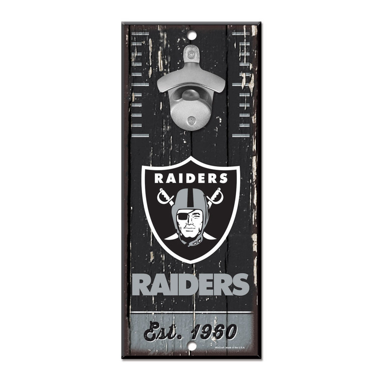 Las Vegas Raiders Sign Wood 5x11 Bottle Opener - Sports Collectibles, Sports Memorabilia, Sports Fan Shop, Sports Gifts