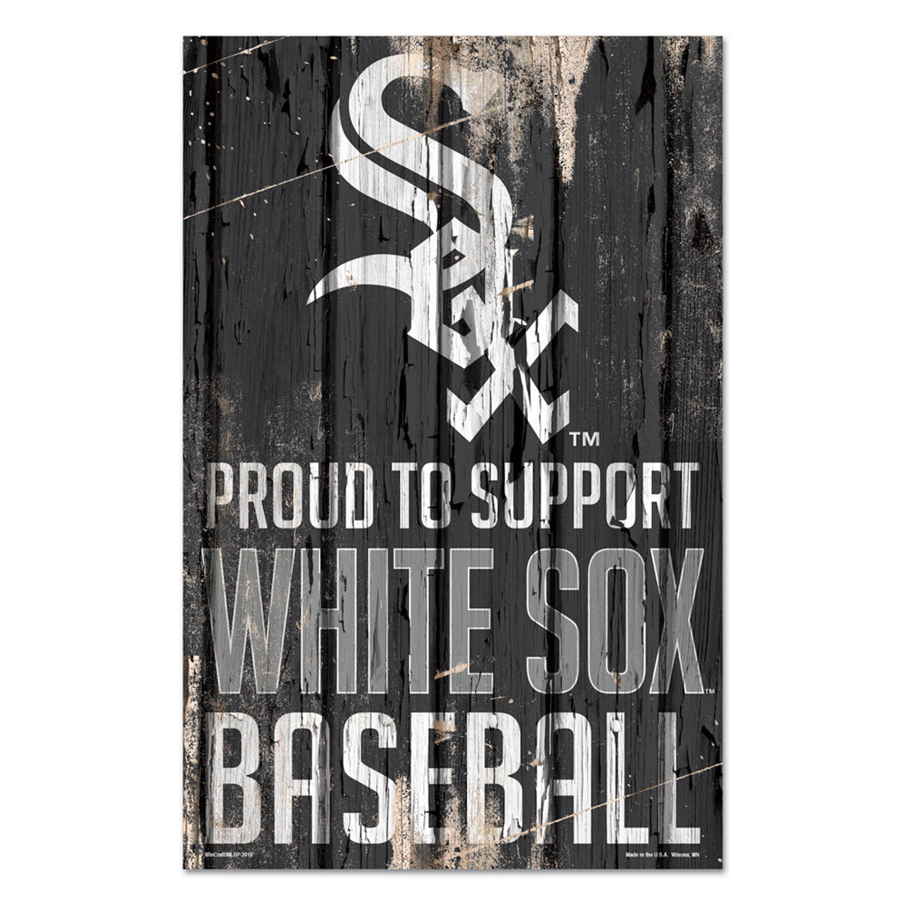 Chicago White Sox Sign 11x17 Wood Proud to Support Design - Sports Collectibles, Sports Memorabilia, Sports Fan Shop, Sports Gifts