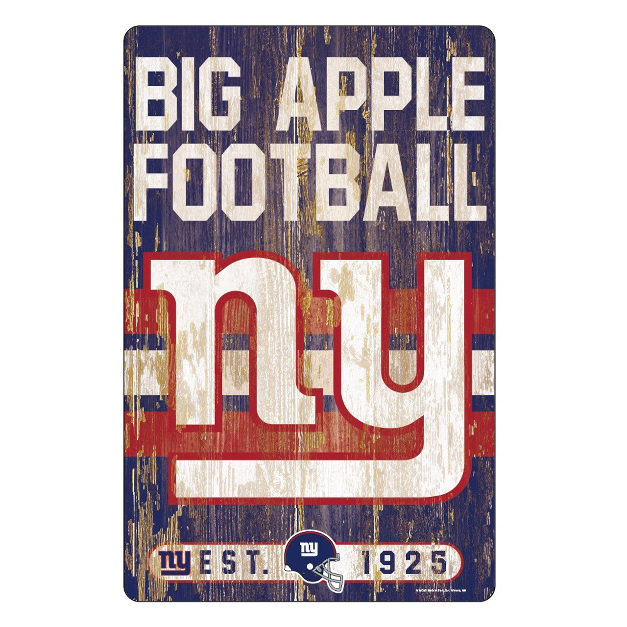 New York Giants Sign 11x17 Wood Slogan Design - Sports Collectibles, Sports Memorabilia, Sports Fan Shop, Sports Gifts
