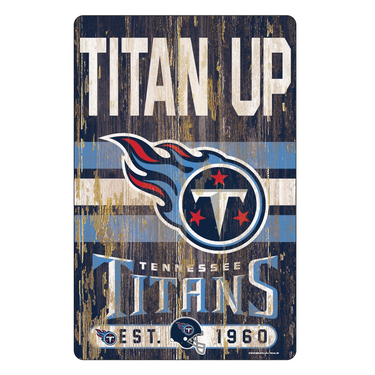 Tennessee Titans Sign 11x17 Wood Slogan Design - Sports Collectibles, Sports Memorabilia, Sports Fan Shop, Sports Gifts
