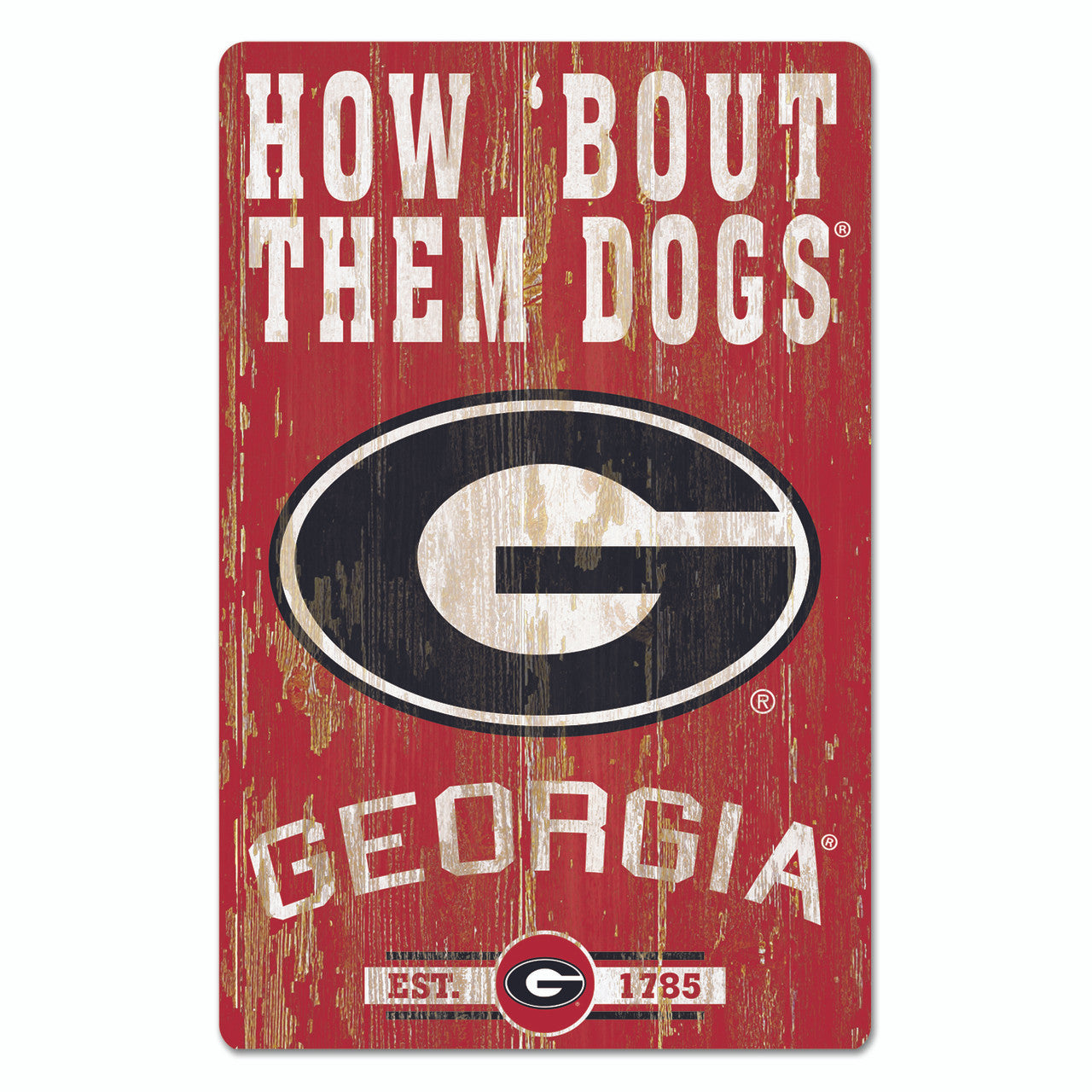 Georgia Bulldogs Sign 11x17 Wood Slogan Design - Sports Collectibles, Sports Memorabilia, Sports Fan Shop, Sports Gifts
