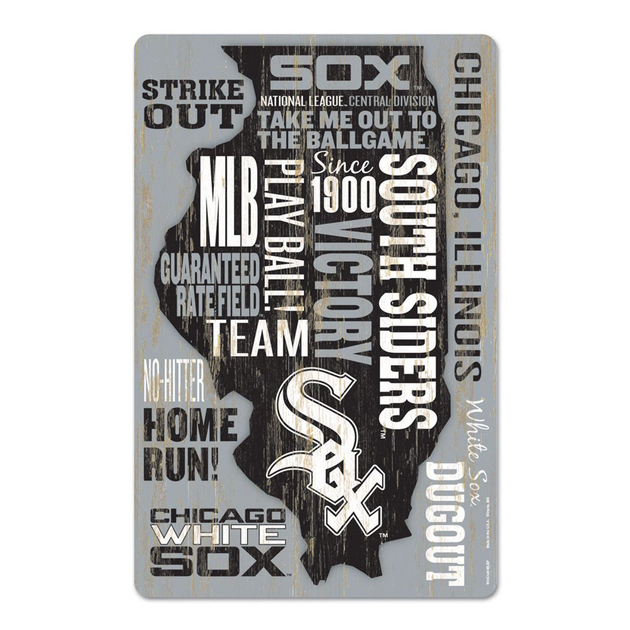 Chicago White Sox Sign 11x17 Wood Wordage Design - Sports Collectibles, Sports Memorabilia, Sports Fan Shop, Sports Gifts