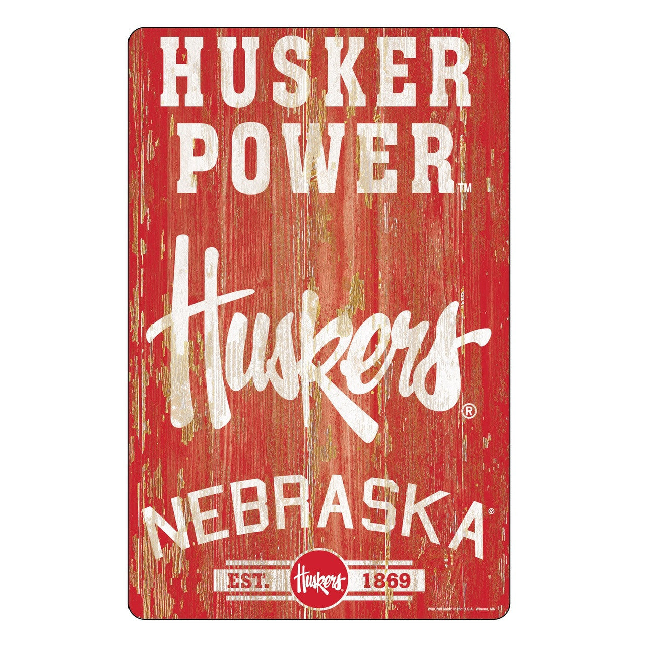 Nebraska Cornhuskers Sign 11x17 Wood Slogan Design - Sports Collectibles, Sports Memorabilia, Sports Fan Shop, Sports Gifts