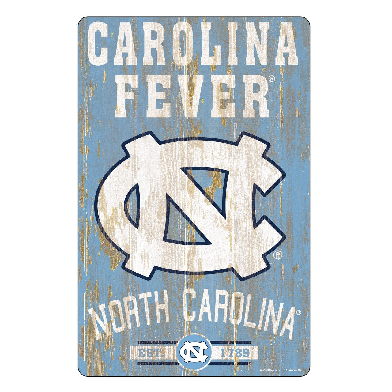 North Carolina Tar Heels Sign 11x17 Wood Slogan Design - Sports Collectibles, Sports Memorabilia, Sports Fan Shop, Sports Gifts