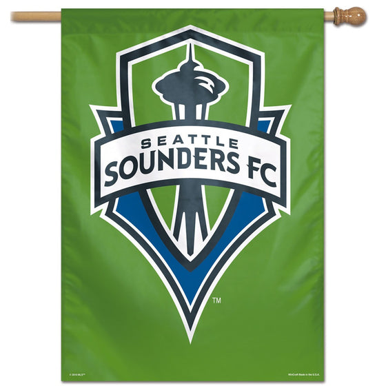 Seattle Sounders Banner 28x40 Vertical Special Order - Sports Collectibles, Sports Memorabilia, Sports Fan Shop, Sports Gifts