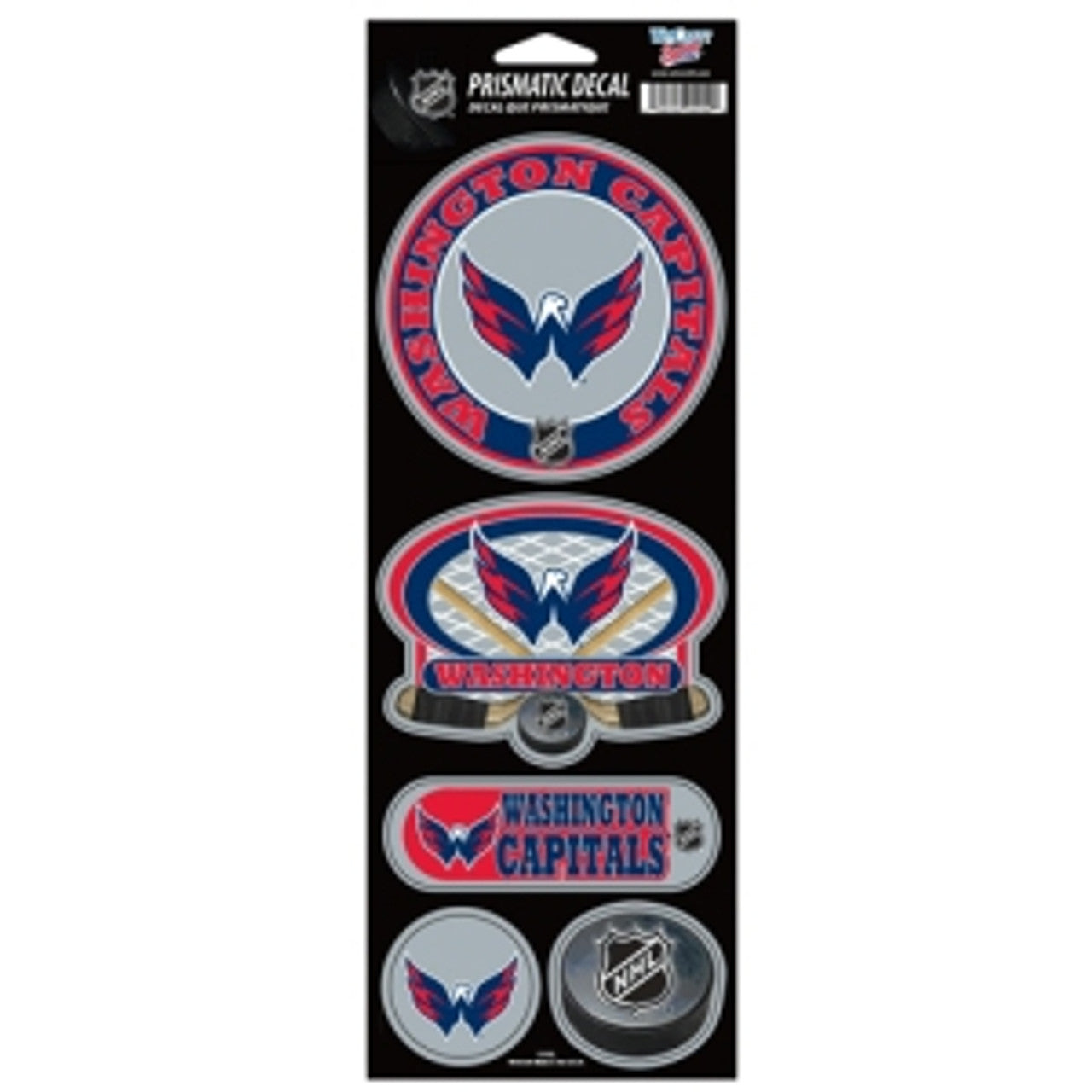 Washington Capitals Stickers Prismatic - Sports Collectibles, Sports Memorabilia, Sports Fan Shop, Sports Gifts