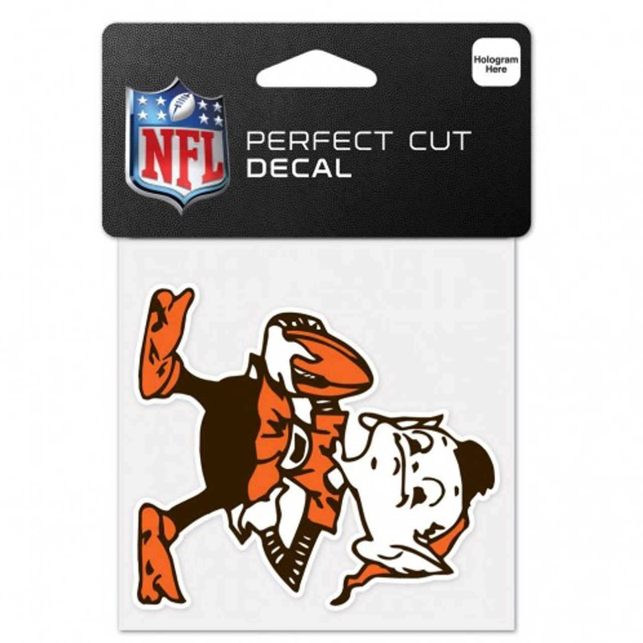 Cleveland Browns Decal 4x4 Perfect Cut Color - Sports Collectibles, Sports Memorabilia, Sports Fan Shop, Sports Gifts