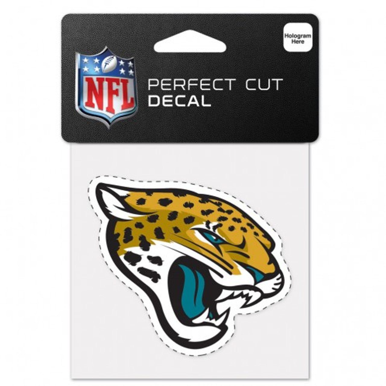 Jacksonville Jaguars Decal 4x4 Perfect Cut Color - Sports Collectibles, Sports Memorabilia, Sports Fan Shop, Sports Gifts