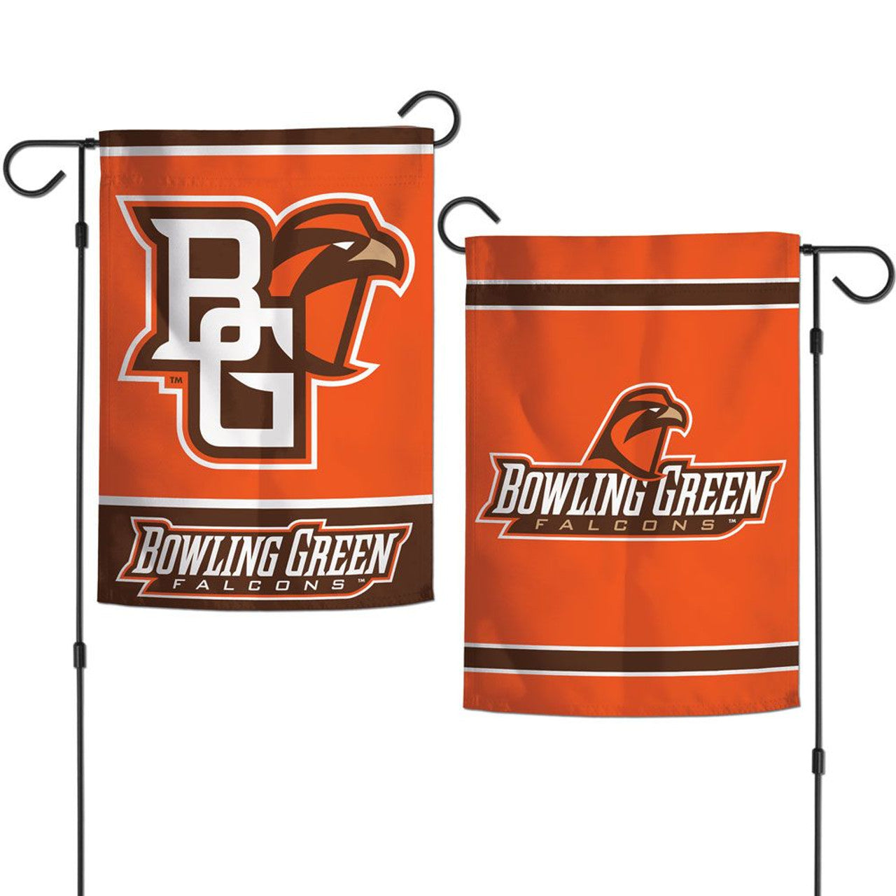 Bowling Green Falcons Flag 12x18 Garden Style 2 Sided Special Order - Sports Collectibles, Sports Memorabilia, Sports Fan Shop, Sports Gifts