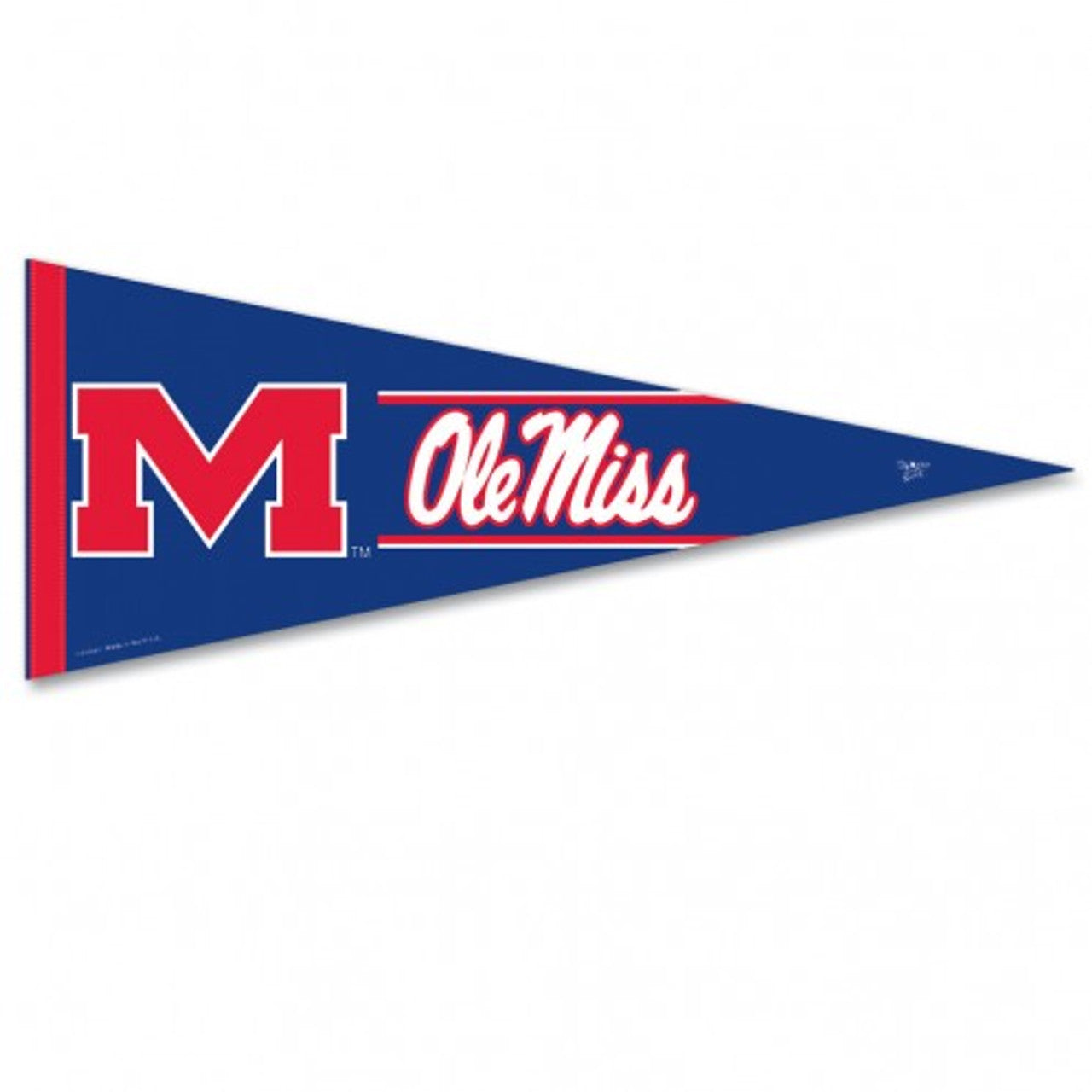 Mississippi Rebels Pennant 12x30 Premium Style - Special Order - Sports Collectibles, Sports Memorabilia, Sports Fan Shop, Sports Gifts