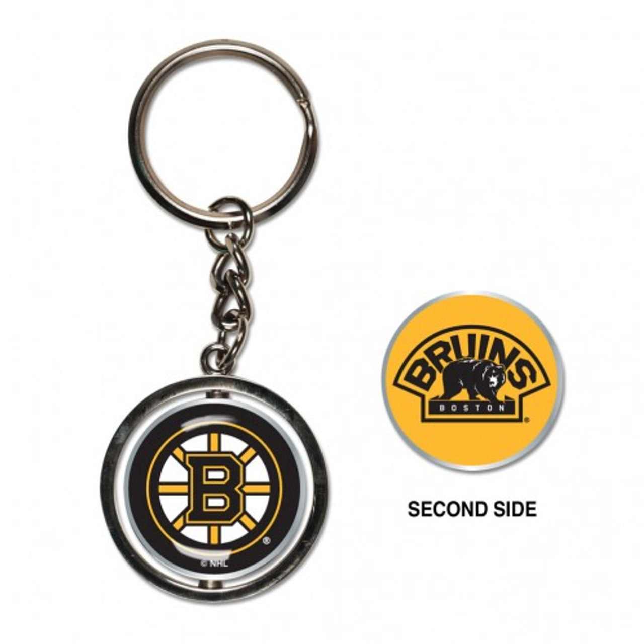 Boston Bruins Key Ring Spinner Style - Sports Collectibles, Sports Memorabilia, Sports Fan Shop, Sports Gifts