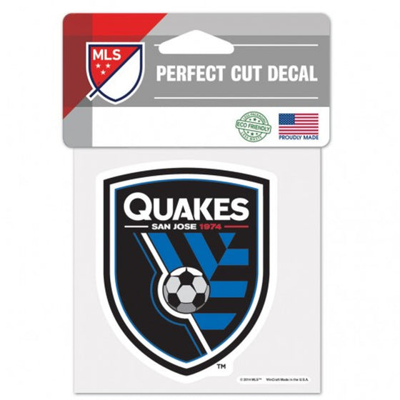 San Jose Earthquakes Decal 4x4 Perfect Cut Color - Sports Collectibles, Sports Memorabilia, Sports Fan Shop, Sports Gifts