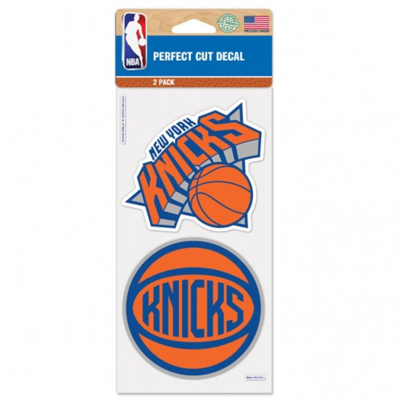 New York Knicks Decal 4x4 Perfect Cut Set of 2 - Sports Collectibles, Sports Memorabilia, Sports Fan Shop, Sports Gifts