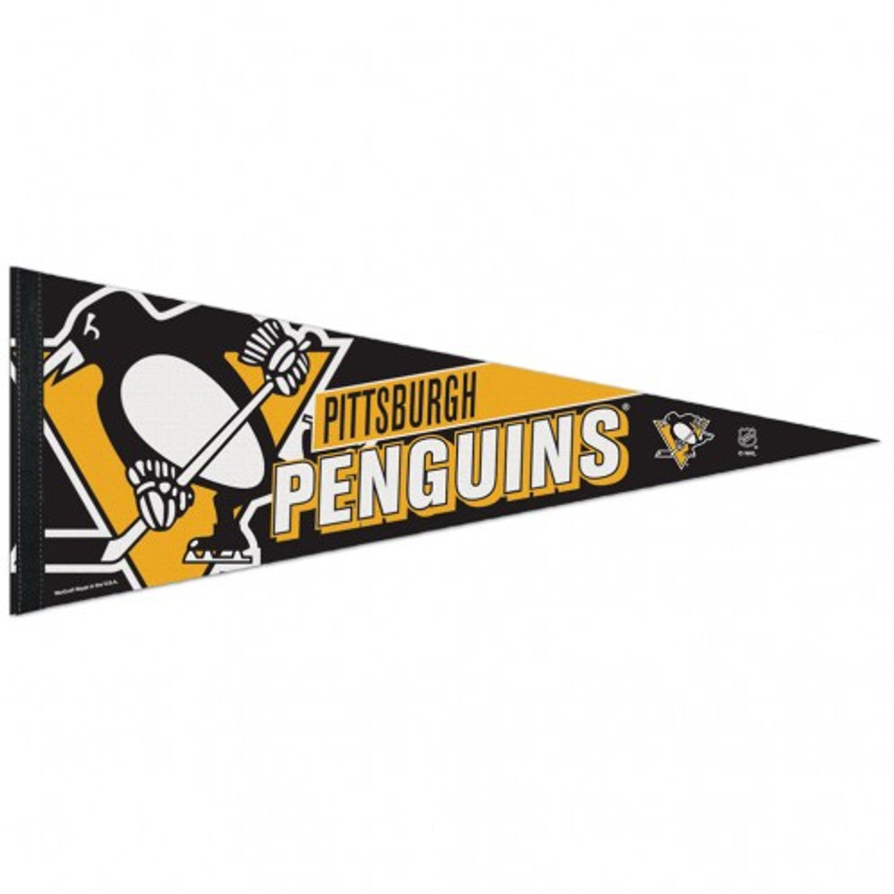 Pittsburgh Penguins Pennant 12x30 Premium Style - Sports Collectibles, Sports Memorabilia, Sports Fan Shop, Sports Gifts