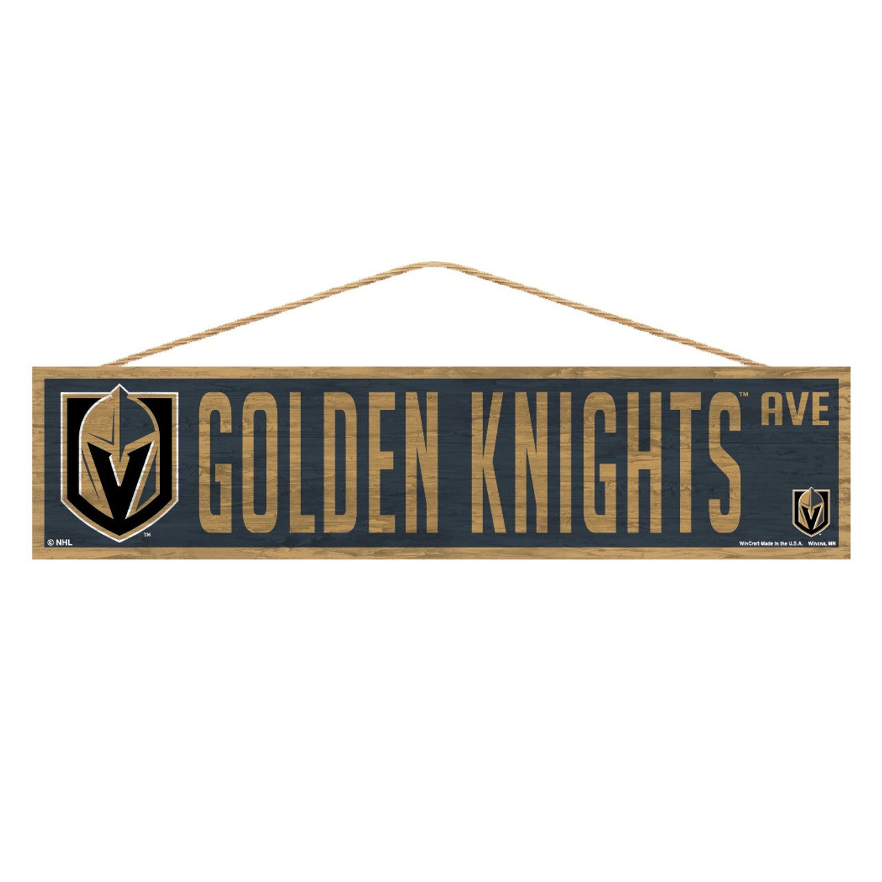 Vegas Golden Knights Sign 4x17 Wood Avenue Design - Sports Collectibles, Sports Memorabilia, Sports Fan Shop, Sports Gifts