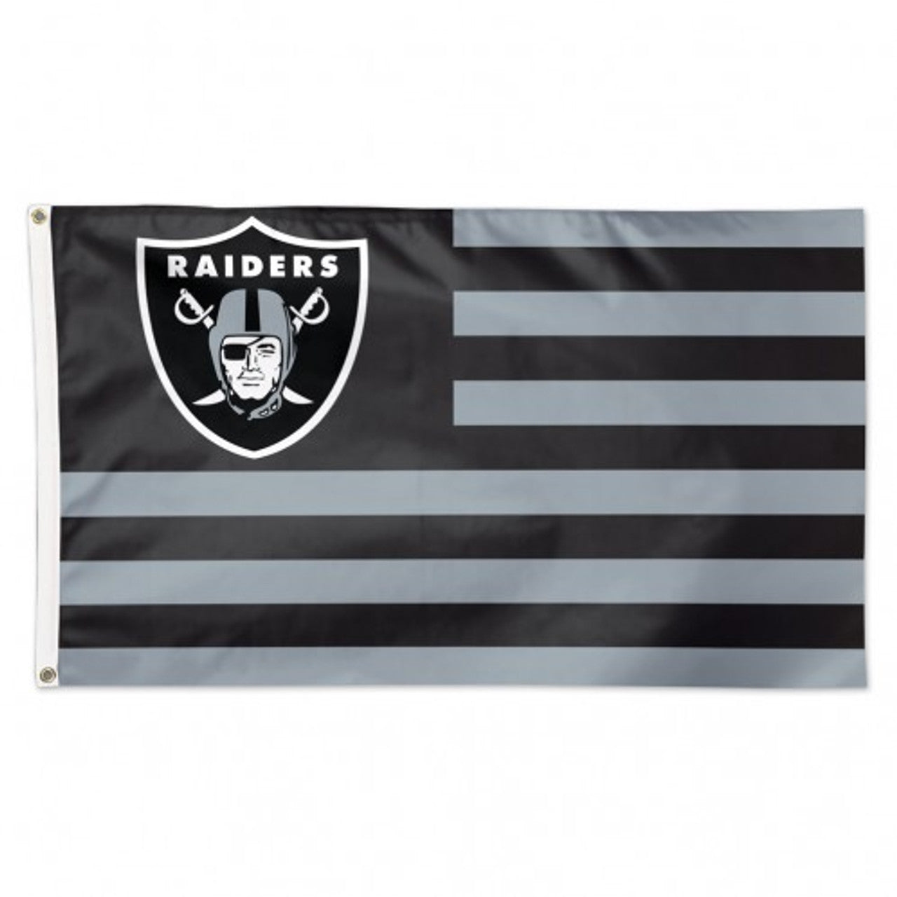 Las Vegas Raiders Flag 3x5 Deluxe Americana Design - Sports Collectibles, Sports Memorabilia, Sports Fan Shop, Sports Gifts