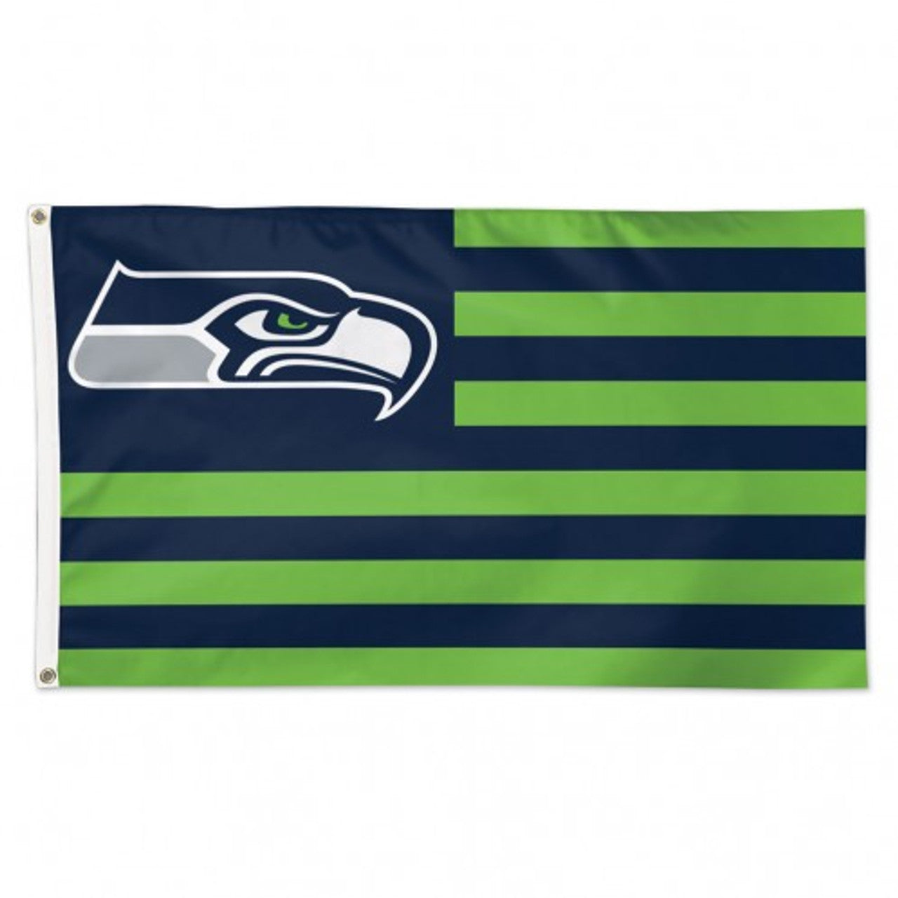 Seattle Seahawks Flag 3x5 Deluxe Americana Design - Sports Collectibles, Sports Memorabilia, Sports Fan Shop, Sports Gifts