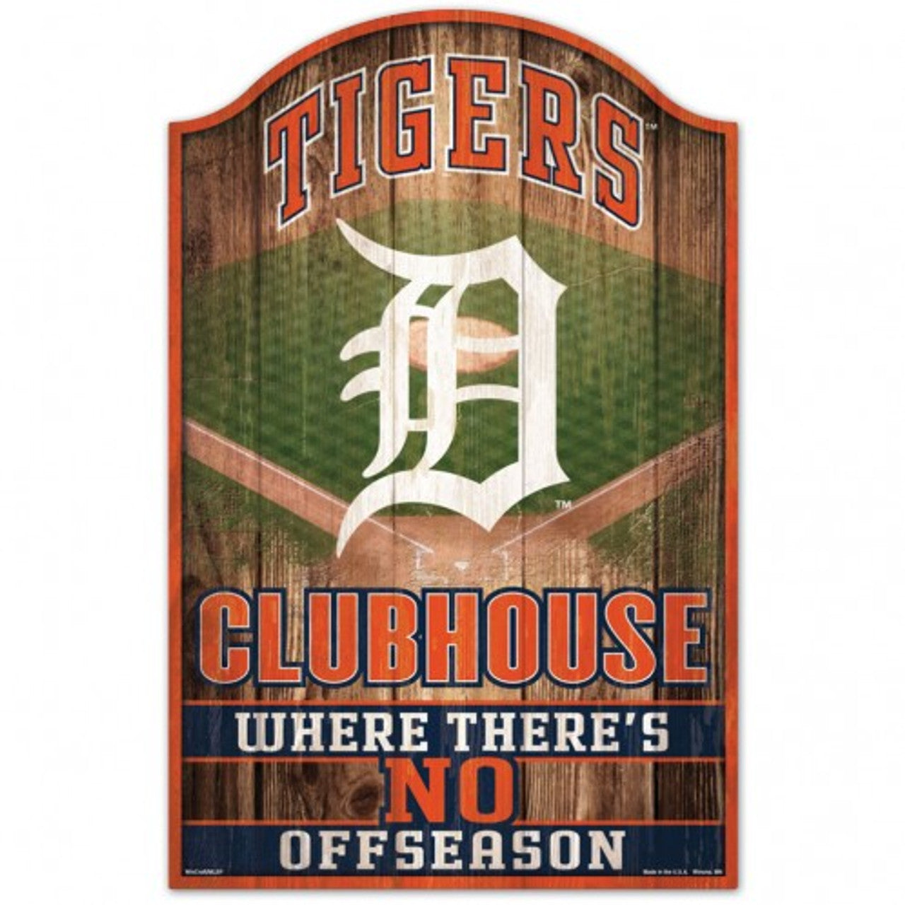 Detroit Tigers Sign 11x17 Wood Fan Cave Design - Sports Collectibles, Sports Memorabilia, Sports Fan Shop, Sports Gifts