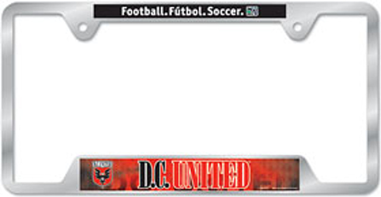 DC United License Plate Frame Metal - Special Order - Sports Collectibles, Sports Memorabilia, Sports Fan Shop, Sports Gifts