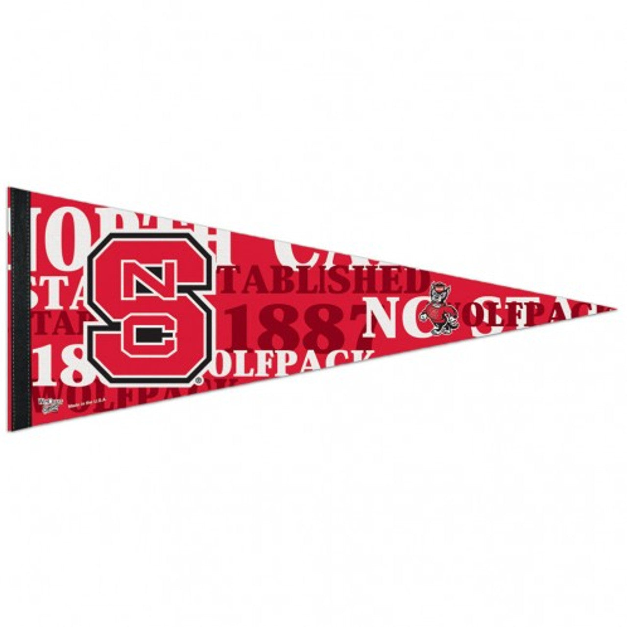 North Carolina State Wolfpack Pennant 12x30 Premium Style - Sports Collectibles, Sports Memorabilia, Sports Fan Shop, Sports Gifts