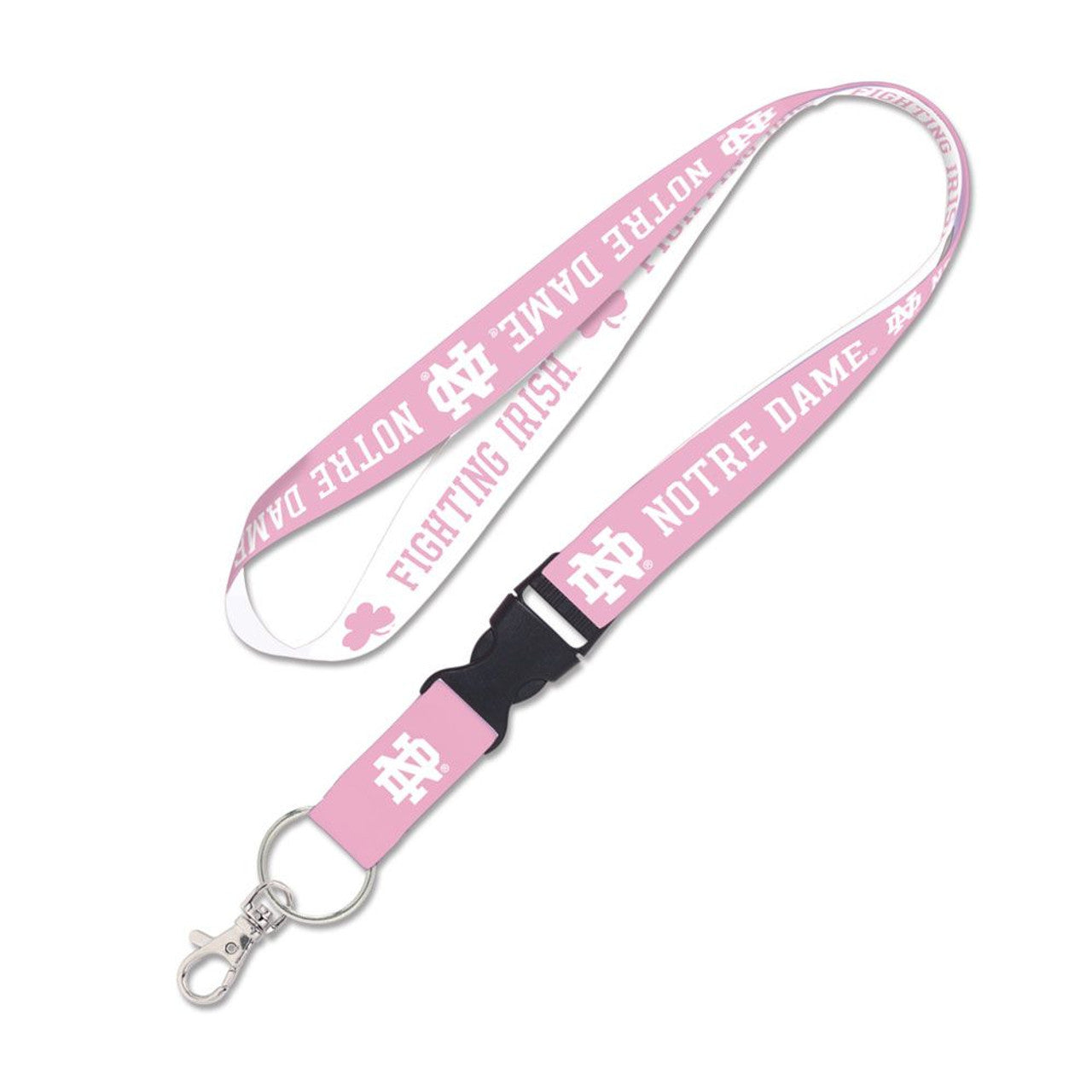 Notre Dame Fighting Irish Lanyard with Detachable Buckle - Pink - Sports Collectibles, Sports Memorabilia, Sports Fan Shop, Sports Gifts