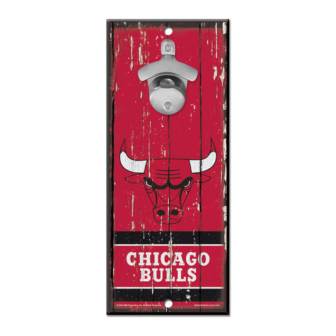 Chicago Bulls Sign Wood 5x11 Bottle Opener - Special Order - Sports Collectibles, Sports Memorabilia, Sports Fan Shop, Sports Gifts