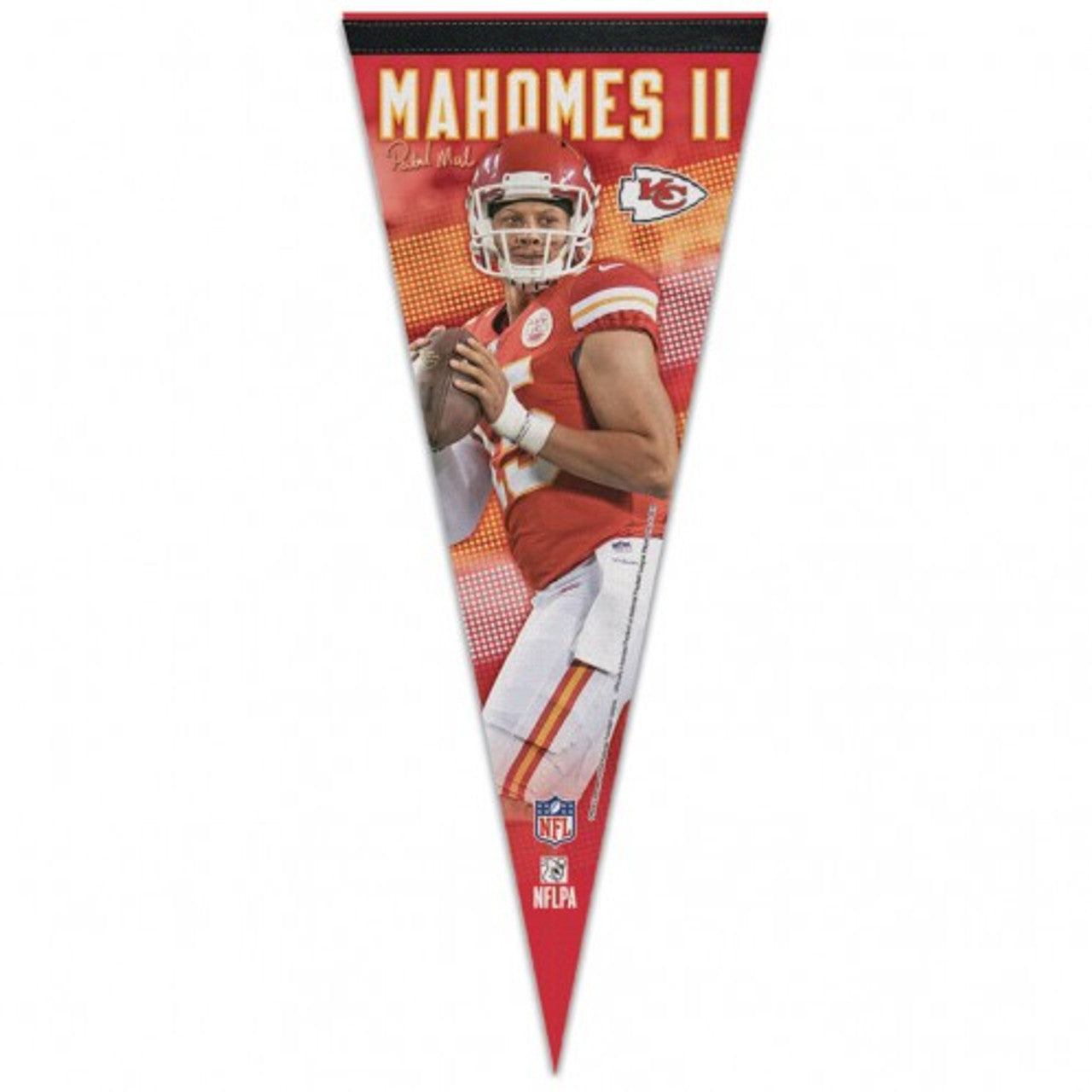 Kansas City Chiefs Pennant 12x30 Premium Style Patrick Mahomes II Design - Sports Collectibles, Sports Memorabilia, Sports Fan Shop, Sports Gifts