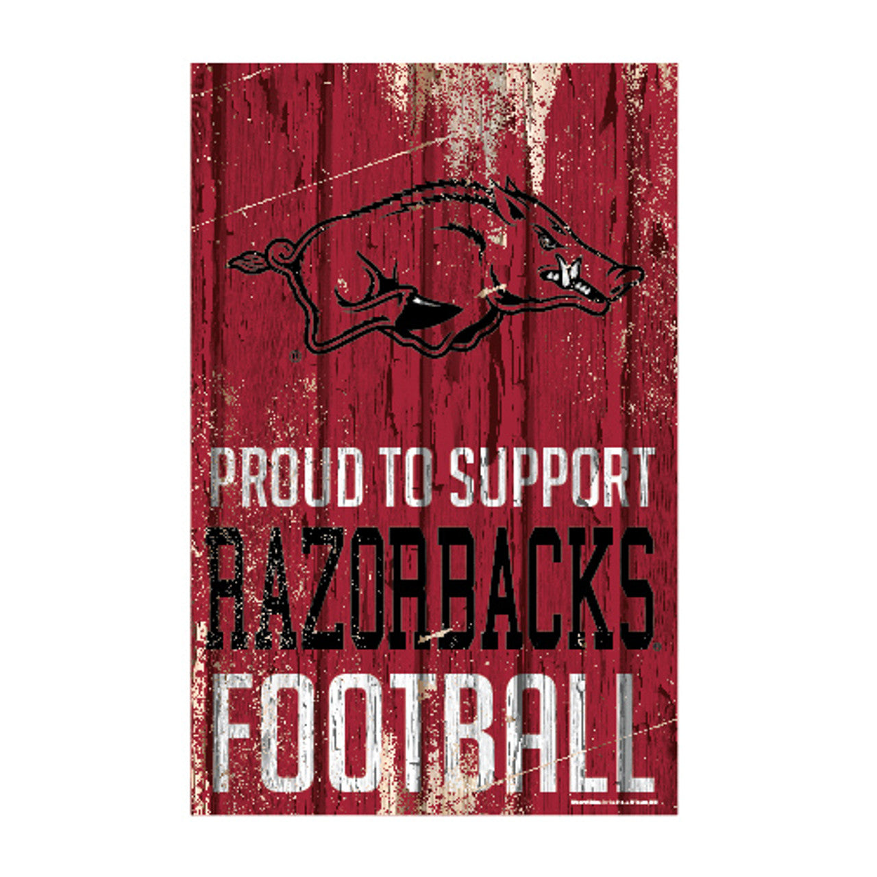 Arkansas Razorbacks Sign 11x17 Wood Proud to Support Design - Sports Collectibles, Sports Memorabilia, Sports Fan Shop, Sports Gifts
