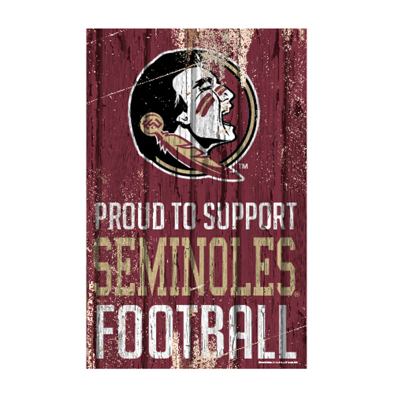 Florida State Seminoles Sign 11x17 Wood Proud to Support Design - Special Order - Sports Collectibles, Sports Memorabilia, Sports Fan Shop, Sports Gifts