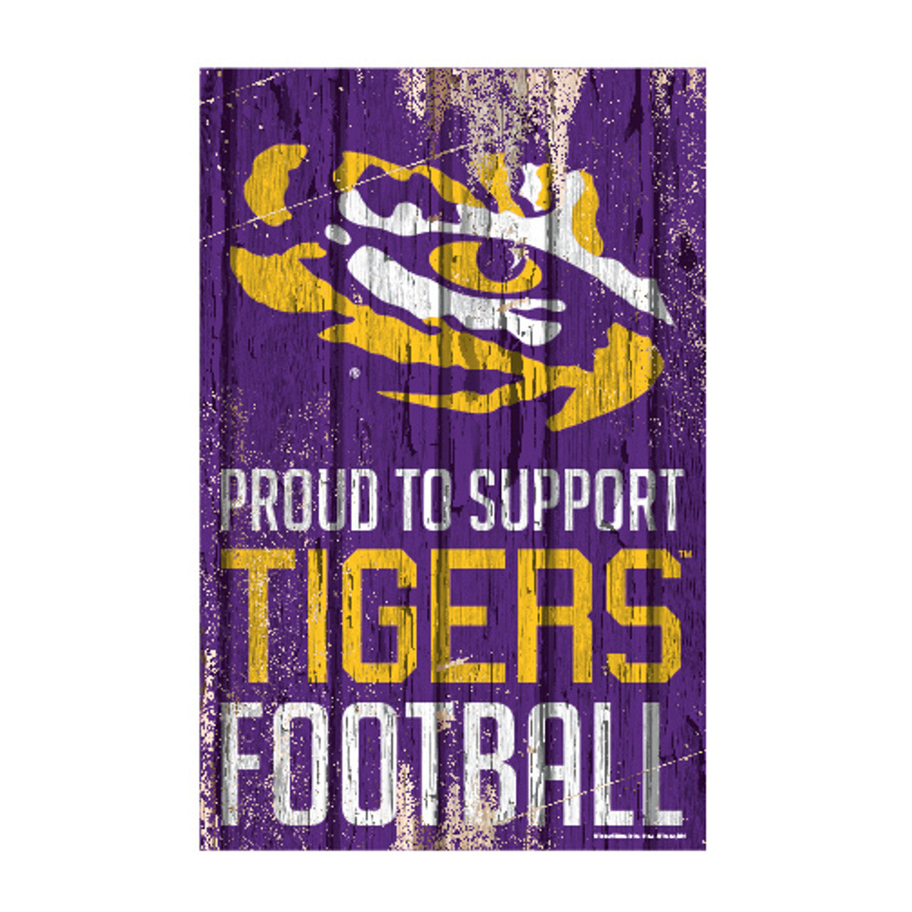 LSU Tigers Sign 11x17 Wood Proud to Support Design - Sports Collectibles, Sports Memorabilia, Sports Fan Shop, Sports Gifts